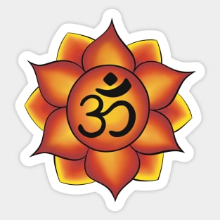 Sunburst ohm design Sticker